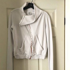 Frank & Eileen Tee Lab side zip fleece jacket. White. Size Small